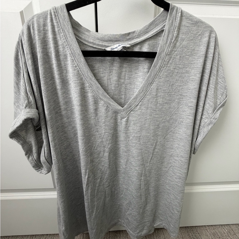 Tommy Bahama Light Gray V-Neck Kauai Tee